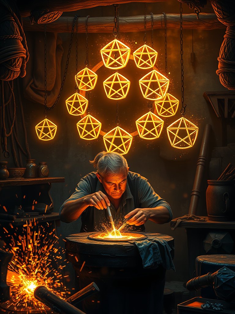 Eight of Pentacles tarot card