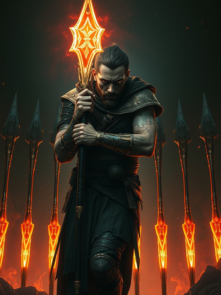Nine of Wands tarot card
