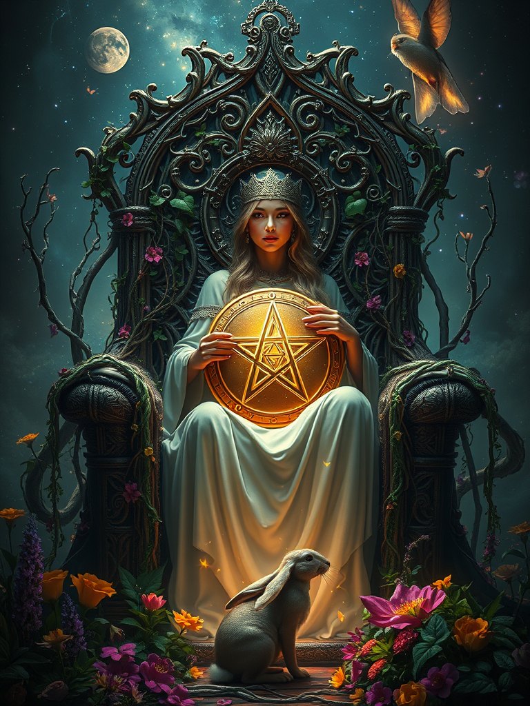 Queen of Pentacles tarot card