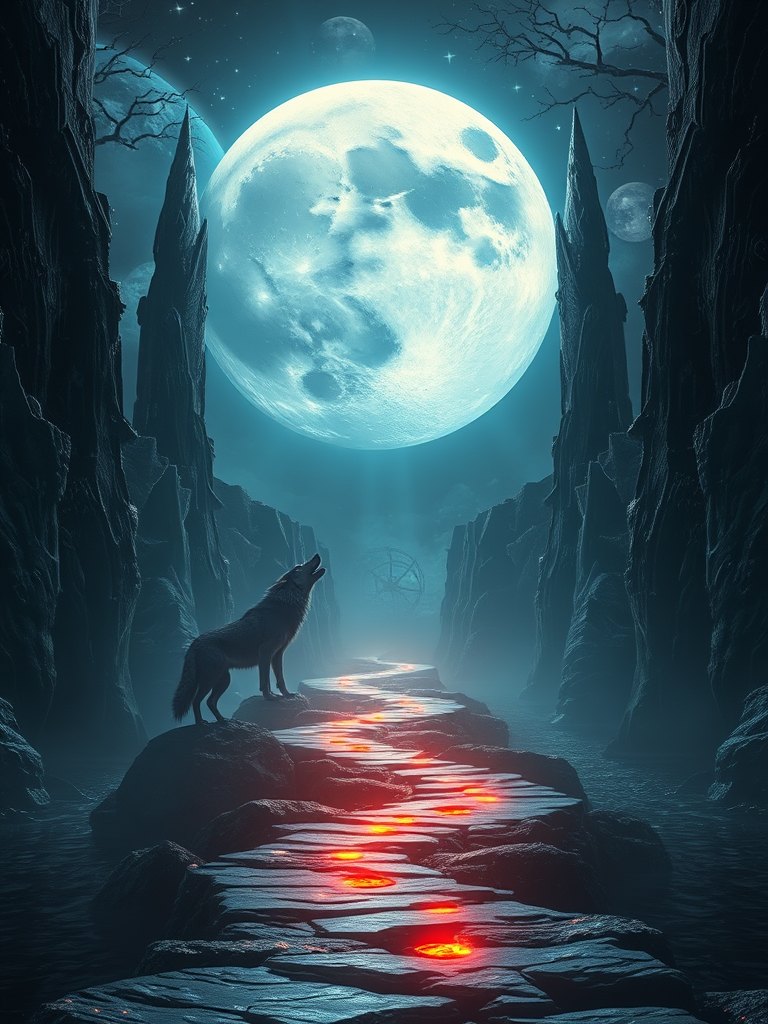 The Moon tarot card