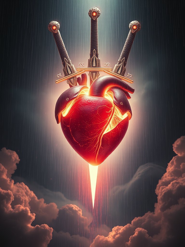 Three of Swords tarot card